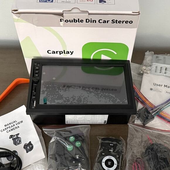 Upgrade Wireless 7” Double Din Car Stereo Apple Carplay Android Auto GPS BT - Picture 6 of 11